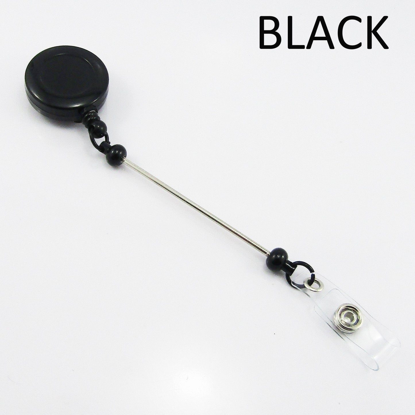 DIY Swipe Card Retractable ID Badge Reel Beadable with Belt Clip 200x32x15mm