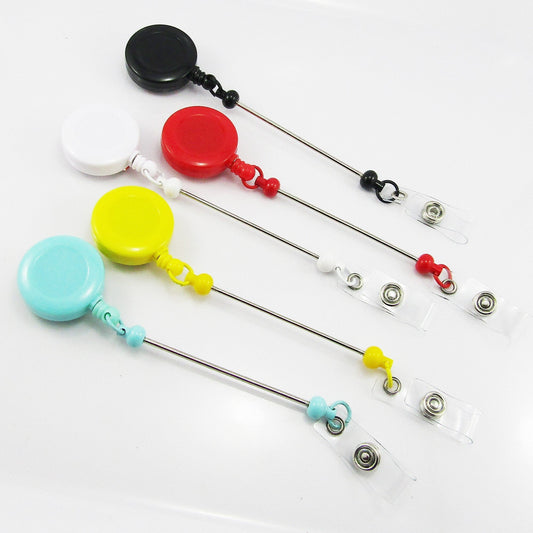 DIY Swipe Card Retractable ID Badge Reel Beadable with Belt Clip 200x32x15mm