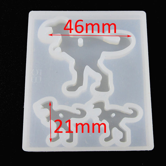 T-Rex Dinosaur Earring Necklace Pendant Silicone Mould UV or Epoxy Resin