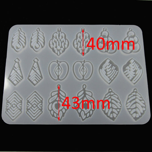 Mixed Nature Earring Pairs Pendant Silicone Mould UV or Epoxy Resin