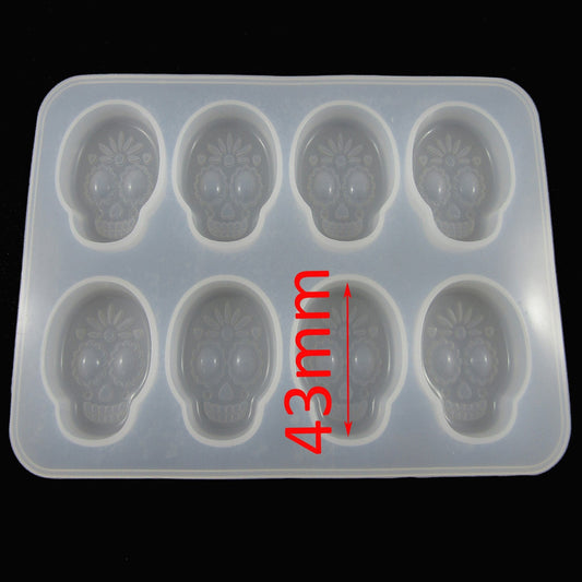 Sugar Skull Cabochon Silicone Mould Soap UV or Epoxy Resin