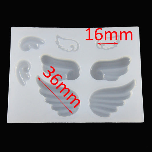 Mini Angel Wings Cabochon Silicone Mould UV or Epoxy Resin