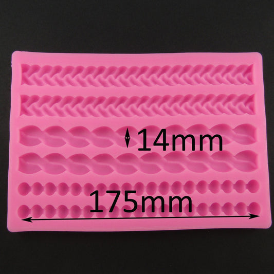 Chain Border FOOD GRADE Silicone Mould Chocolate Fondant Resin Clay