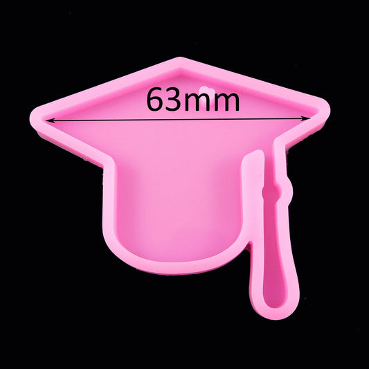 Graduation Cap Pendant Keychain Silicone Mould UV or Epoxy Resin