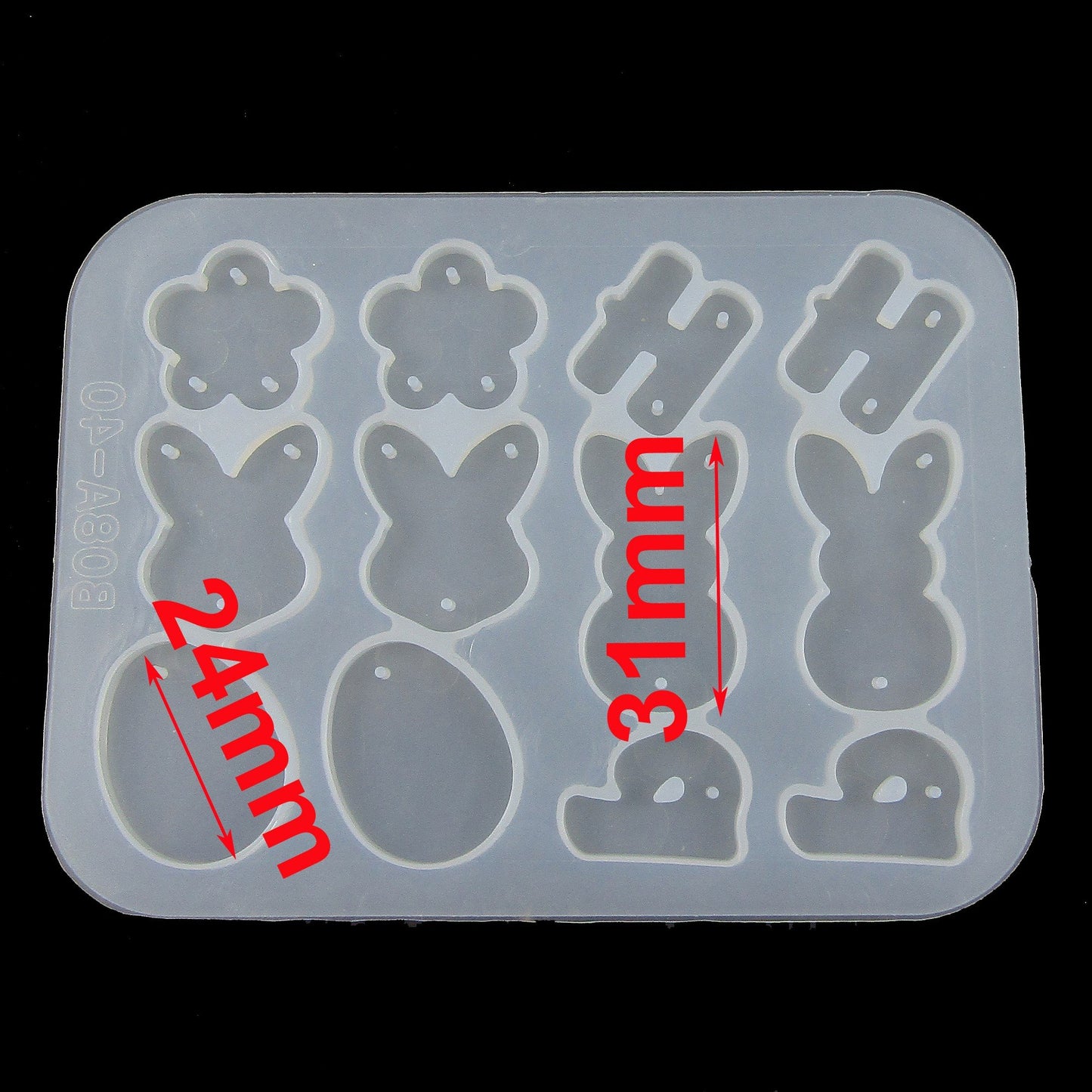 HOP Linking Easter Pendants Earrings Silicone Mould UV or Epoxy Resin