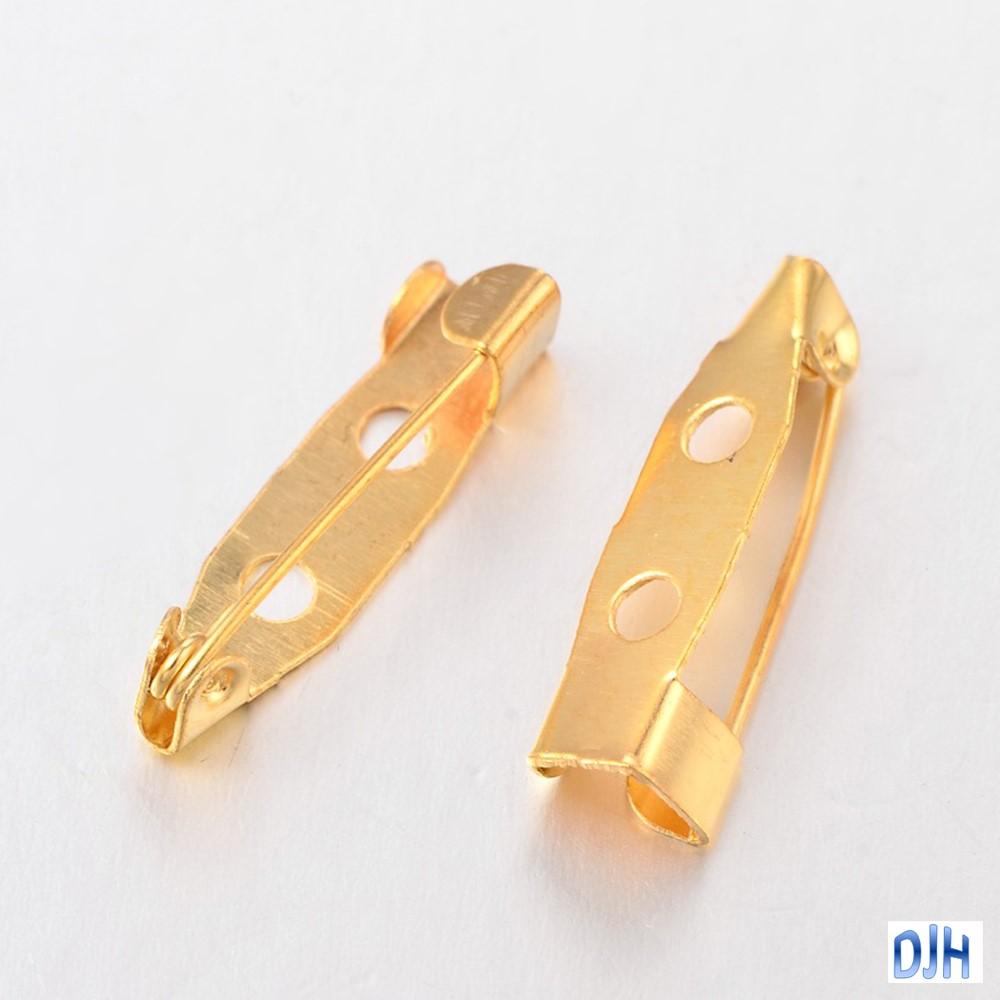Bulk 20pk DIY Bar Pin Brooch 2 Hole Finding 20x5mm Select Colour
