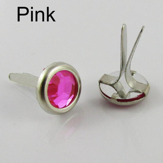 20pcs Rhinestone Brads 8mm Scrapbooking Card Making etc Select Colour