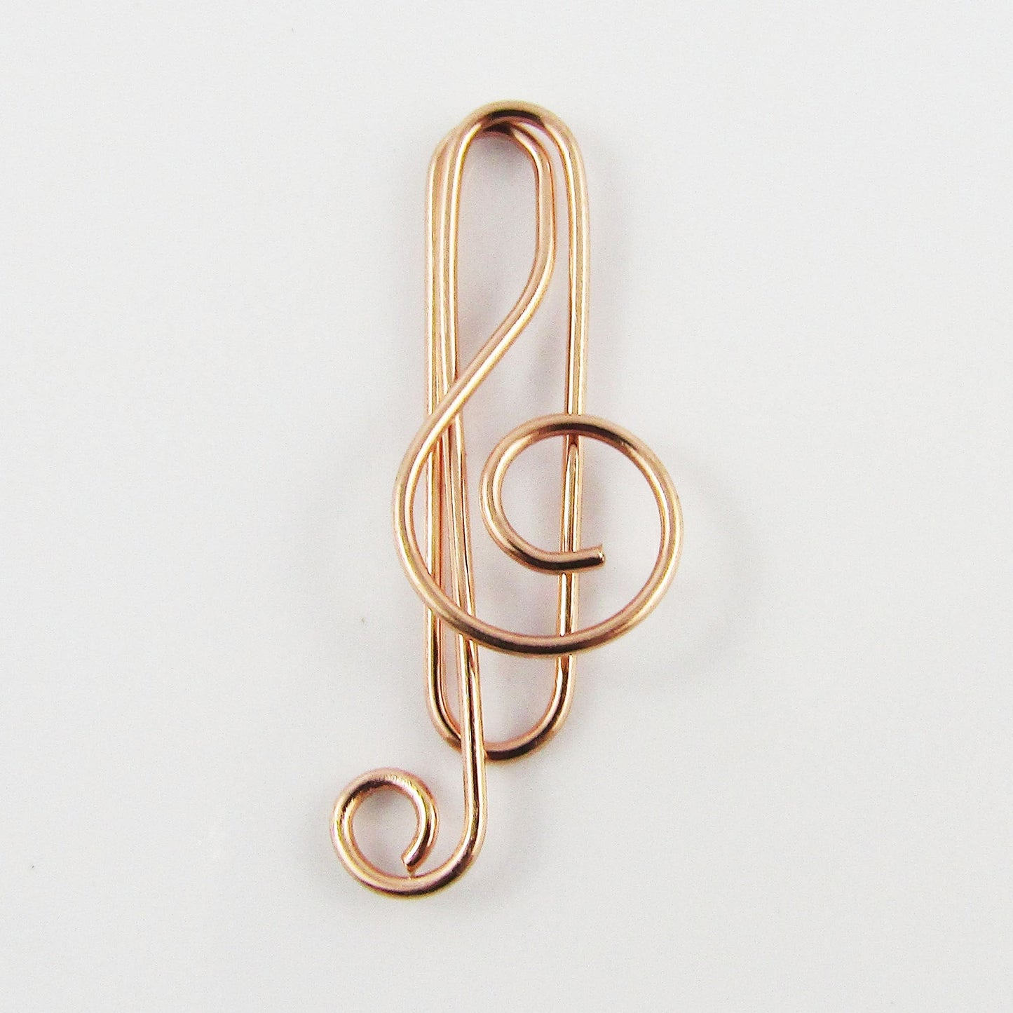 6pcs Rose Gold Treble Clef Music Paper Clip Photo Clip 36x12mm Journal Scrapbook
