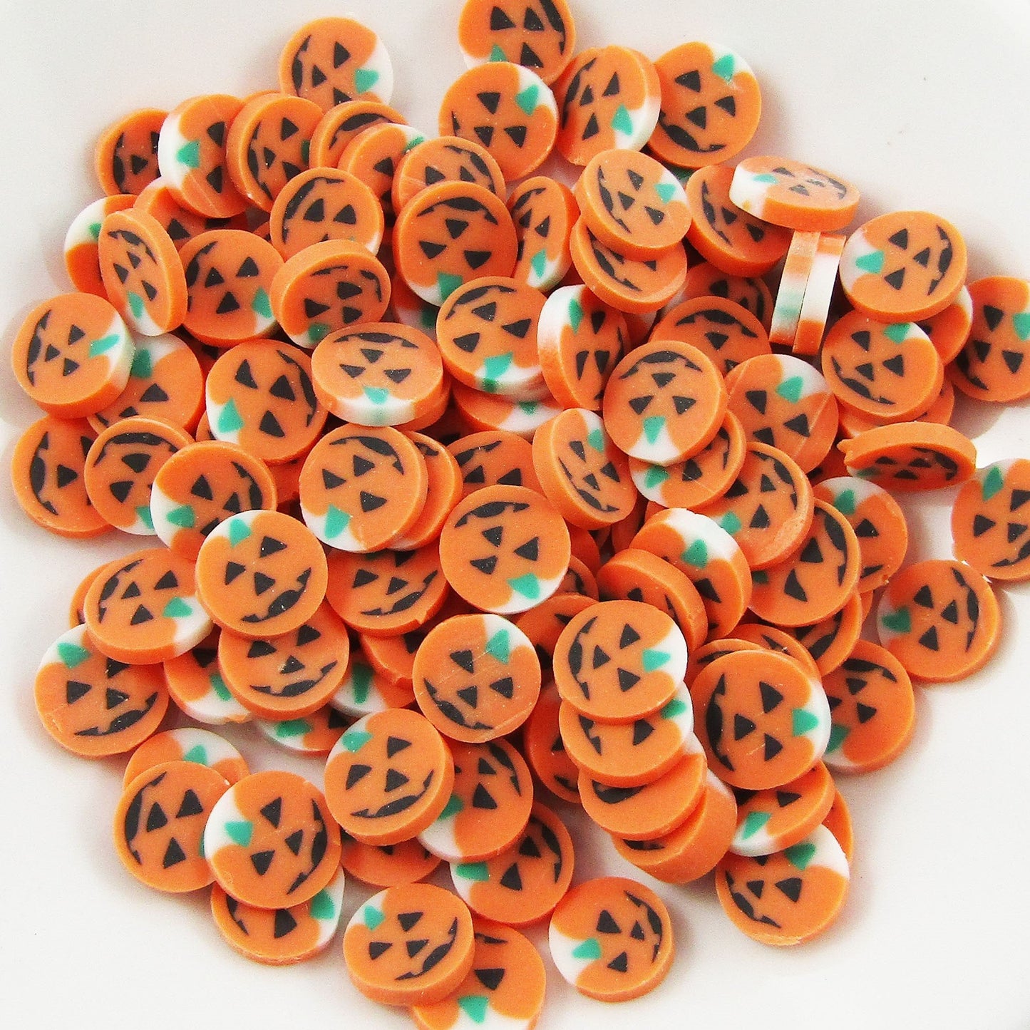 20g Halloween Jack-O-Lantern Polymer Clay Wafers Resin Mix-in Shaker Cards etc