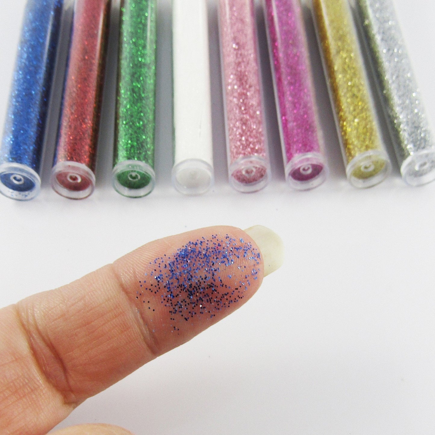 8 Vial Bundle Craft Fine Glitter Powder for DIY Resin Filler