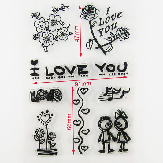 I Love You Valentine Clear Stamp Silicone Rubber Scrapbooking Card Making