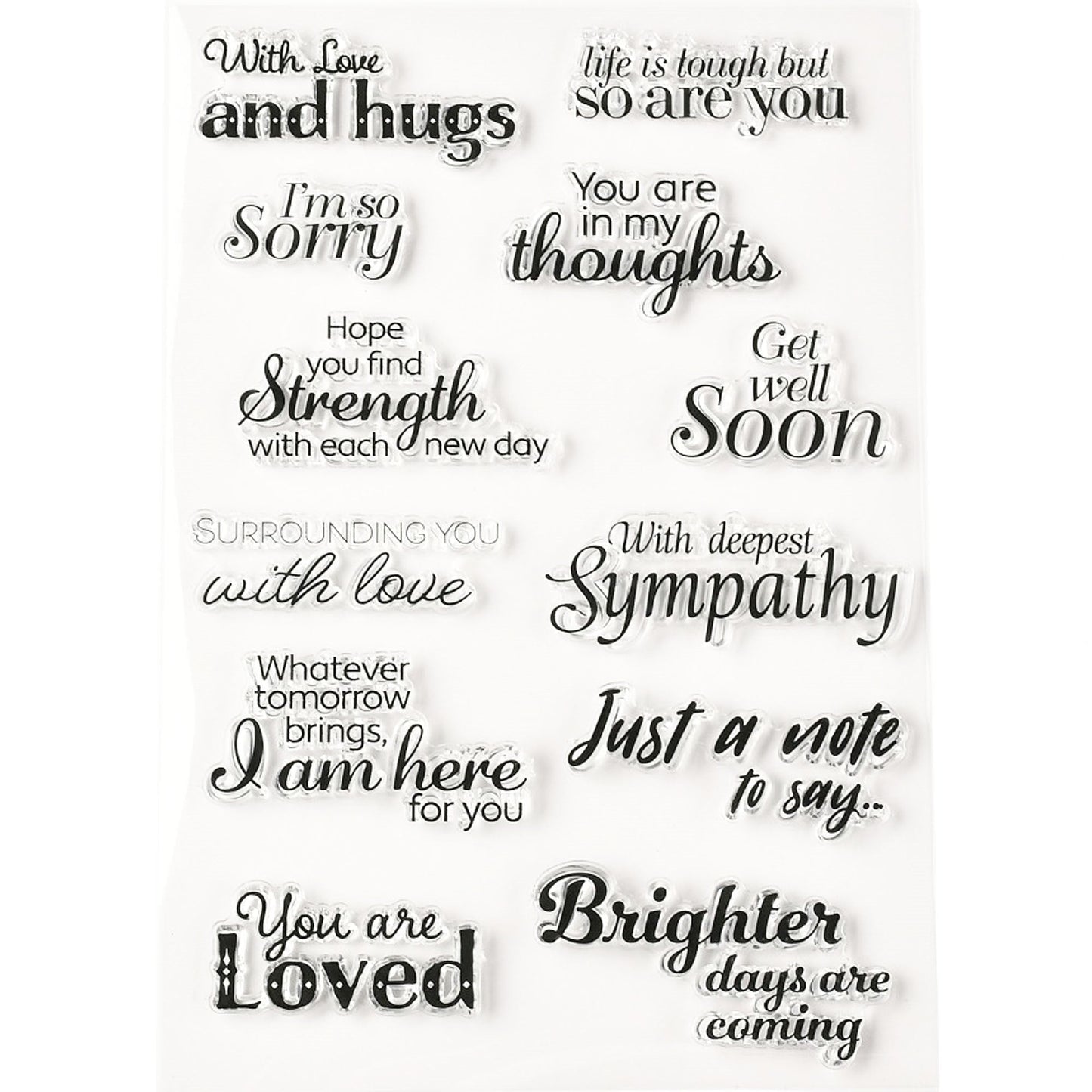Get Well Soon Message Clear Stamp Silicone Rubber Scrapbooking Card Making