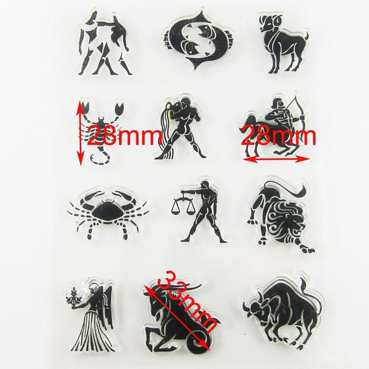 Constellation Zodiac Symbol Clear Stamp Silicone Rubber Scrapbooking Card Making