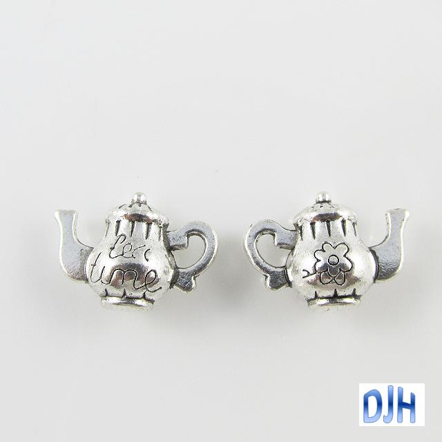 Bulk 3D Teapot Tea Time Charm Pendant 17x12mm Select Qty