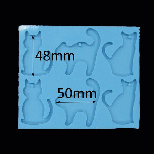 Cat Pendant Earring Necklace Pendant Silicone Mould UV or Epoxy Resin