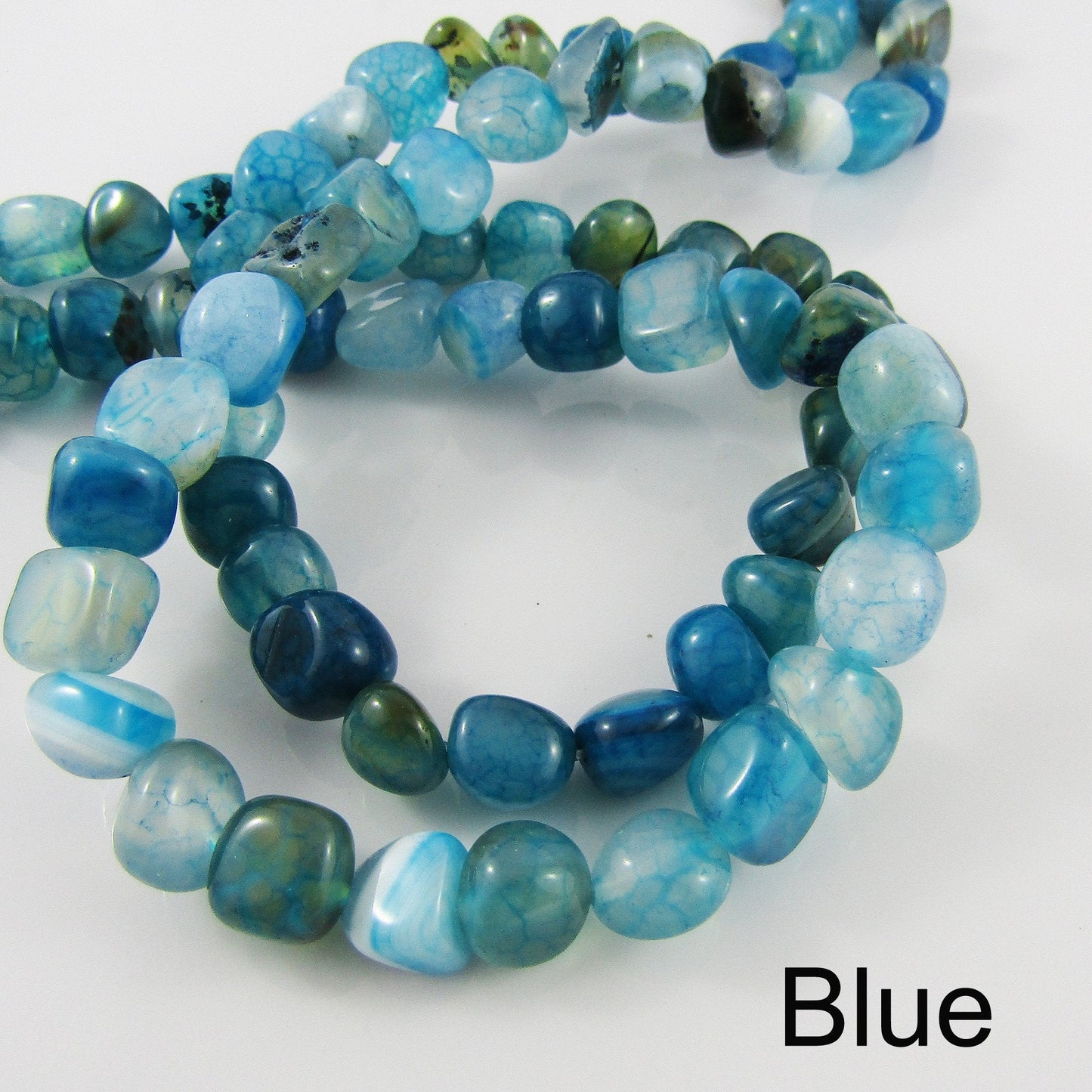 Natural Agate Nugget Bead Heat Dyed Size varies 8 to 12 mm Select colour
