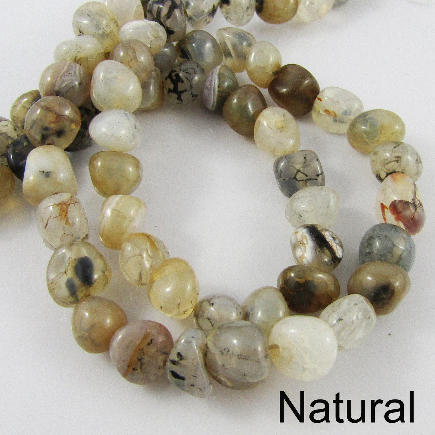Natural Agate Nugget Bead Heat Dyed Size varies 8 to 12 mm Select colour
