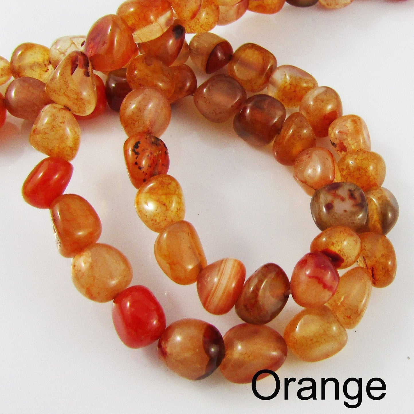 Natural Agate Nugget Bead Heat Dyed Size varies 8 to 12 mm Select colour