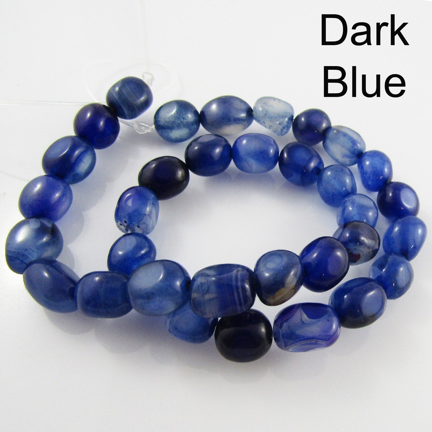 Natural Agate Nugget Bead Heat Dyed Size varies 8 to 12 mm Select colour