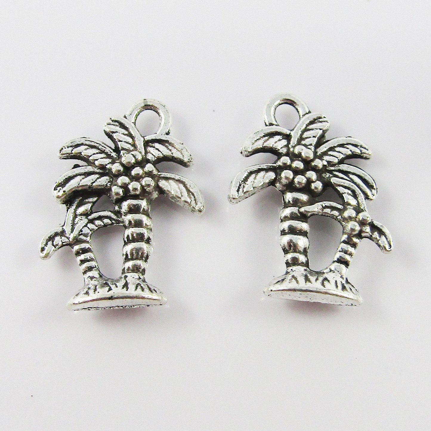 Bulk Coconut Trees Charm Pendant Tropical Island 13x18mm Select Qty