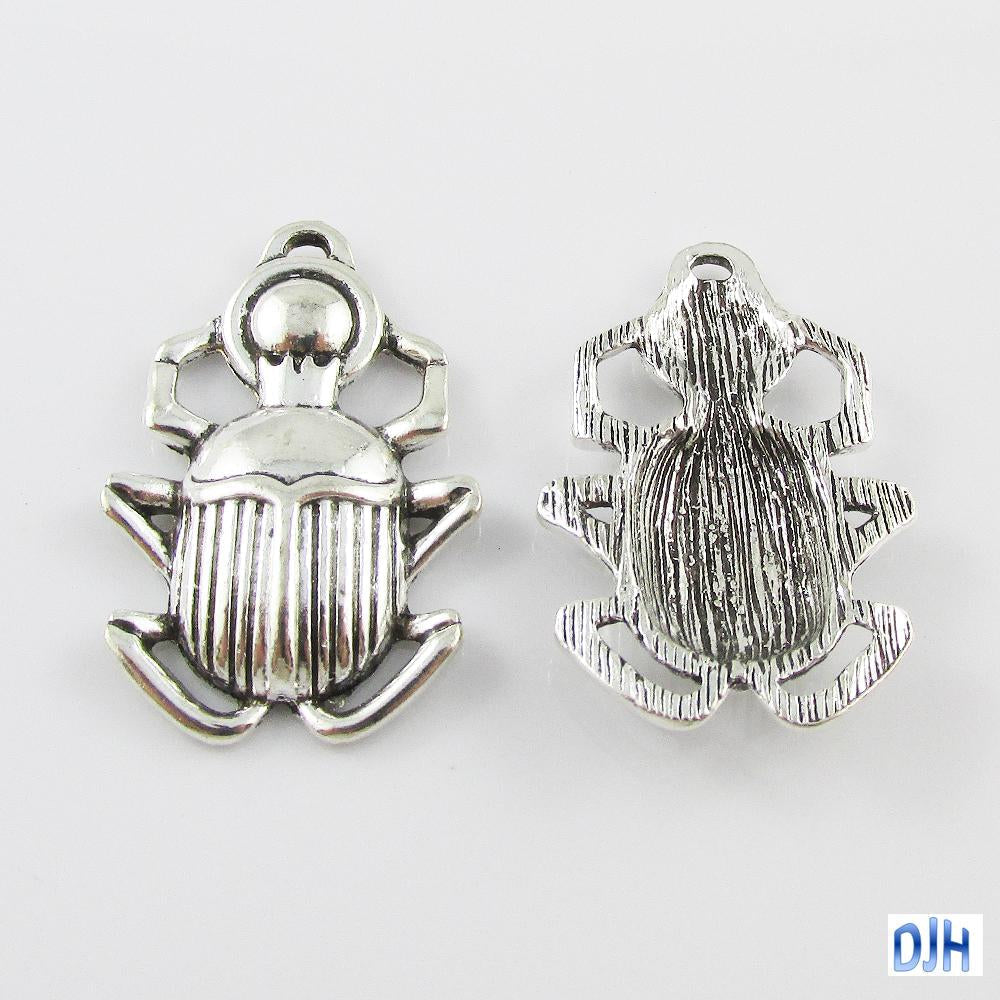 Bulk Egyptian Scarab Beetle Charm Pendant 31mm x 21mm Select Qty