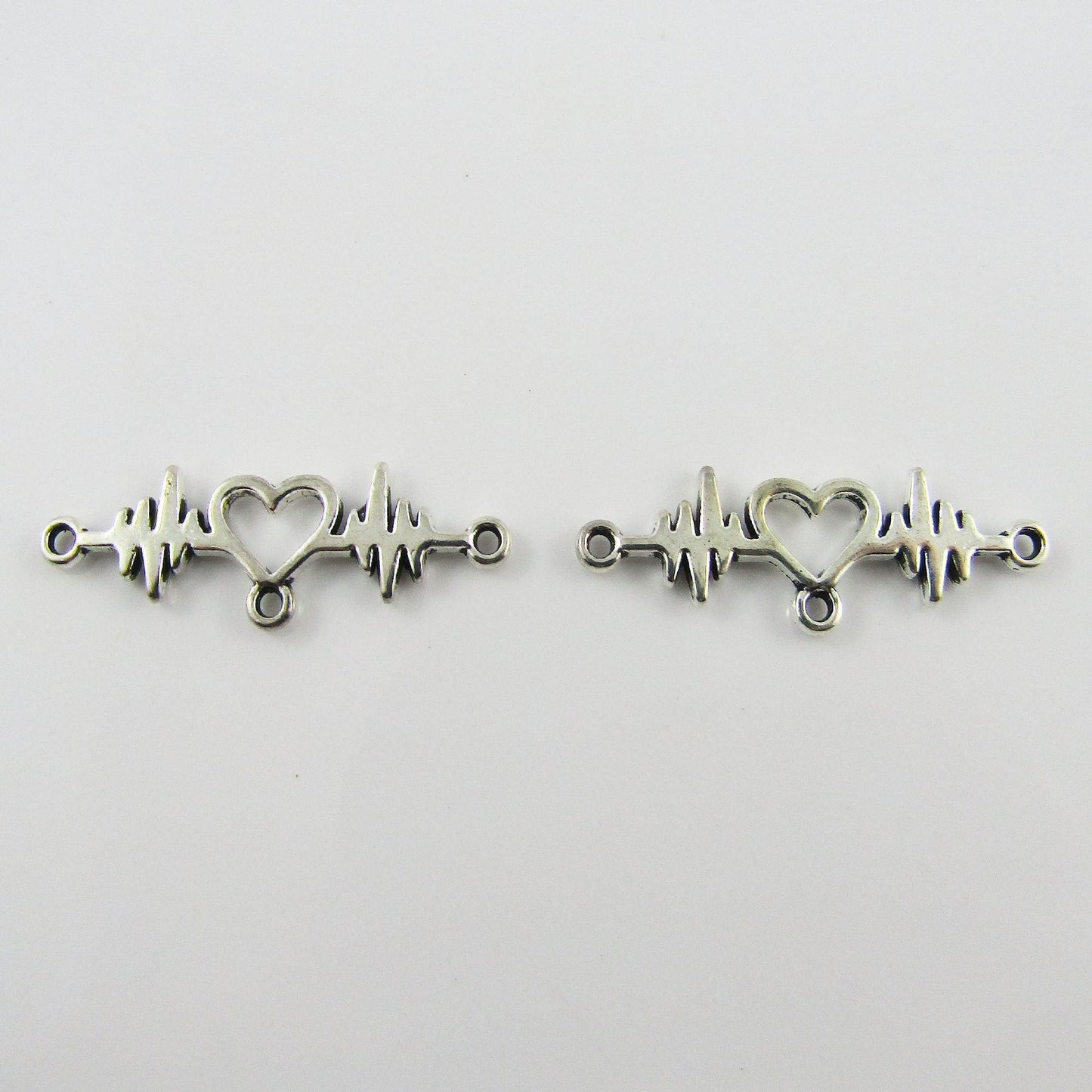 BULK Heartbeat Connector Charm Pendant Love Heart 10x30mm Select Qty