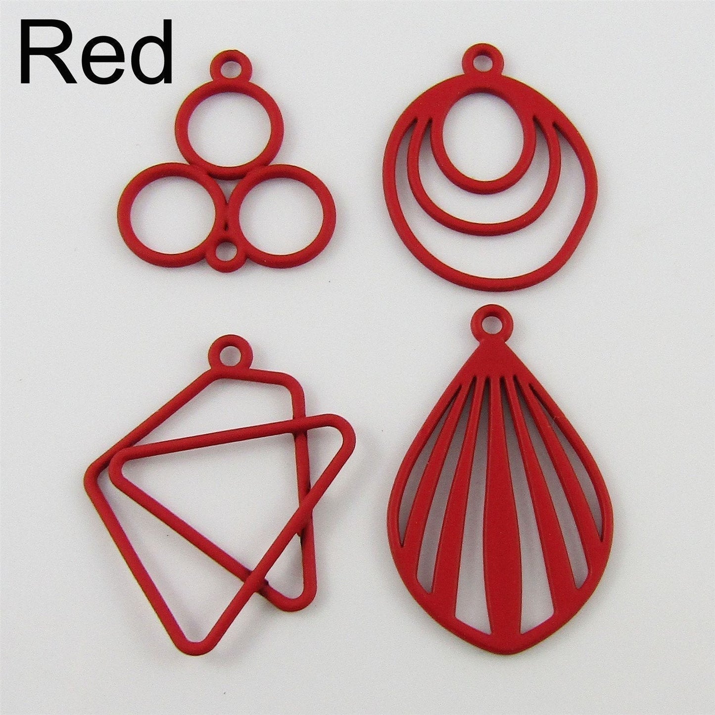 Bulk 4pcs Quirky Coloured Charm Pendant Pack Painted Alloy Select Colour