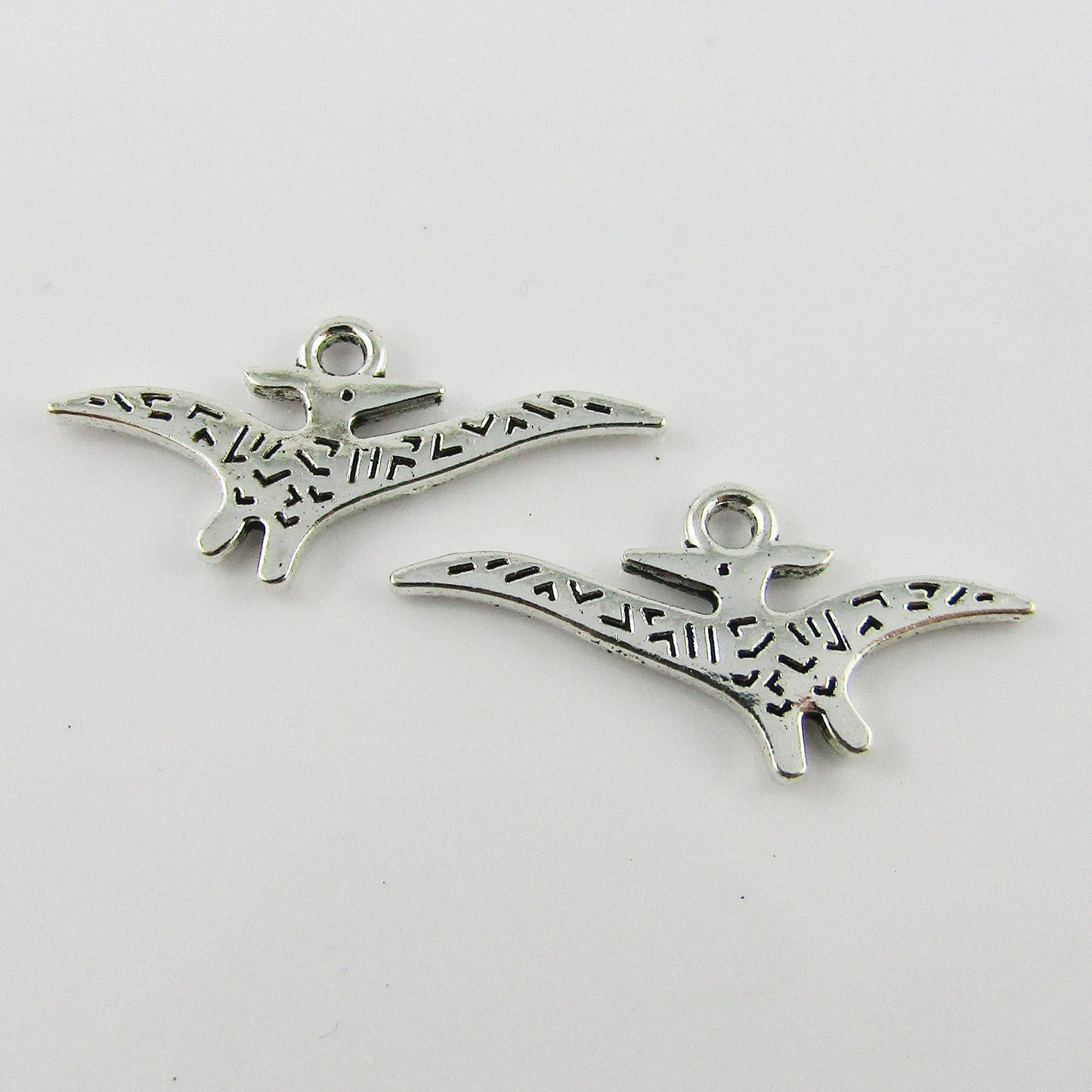 Bulk Pterodactyl Dinosaur Charm Pendant Prehistoric Creature 13x27mm Select Qty