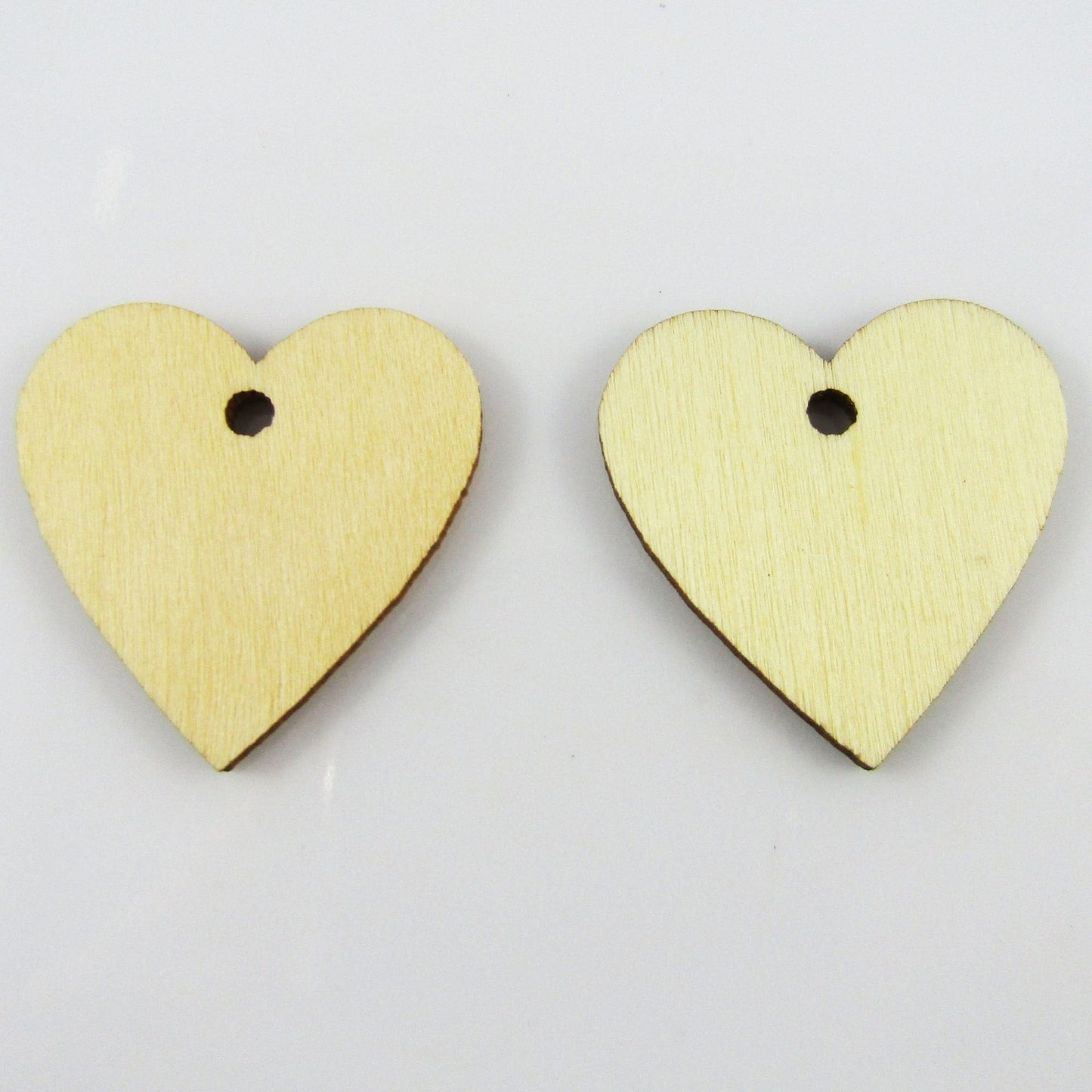 Bulk 10pcs Heart Unfinished Wood Charm Pendant Natural 29x29mm