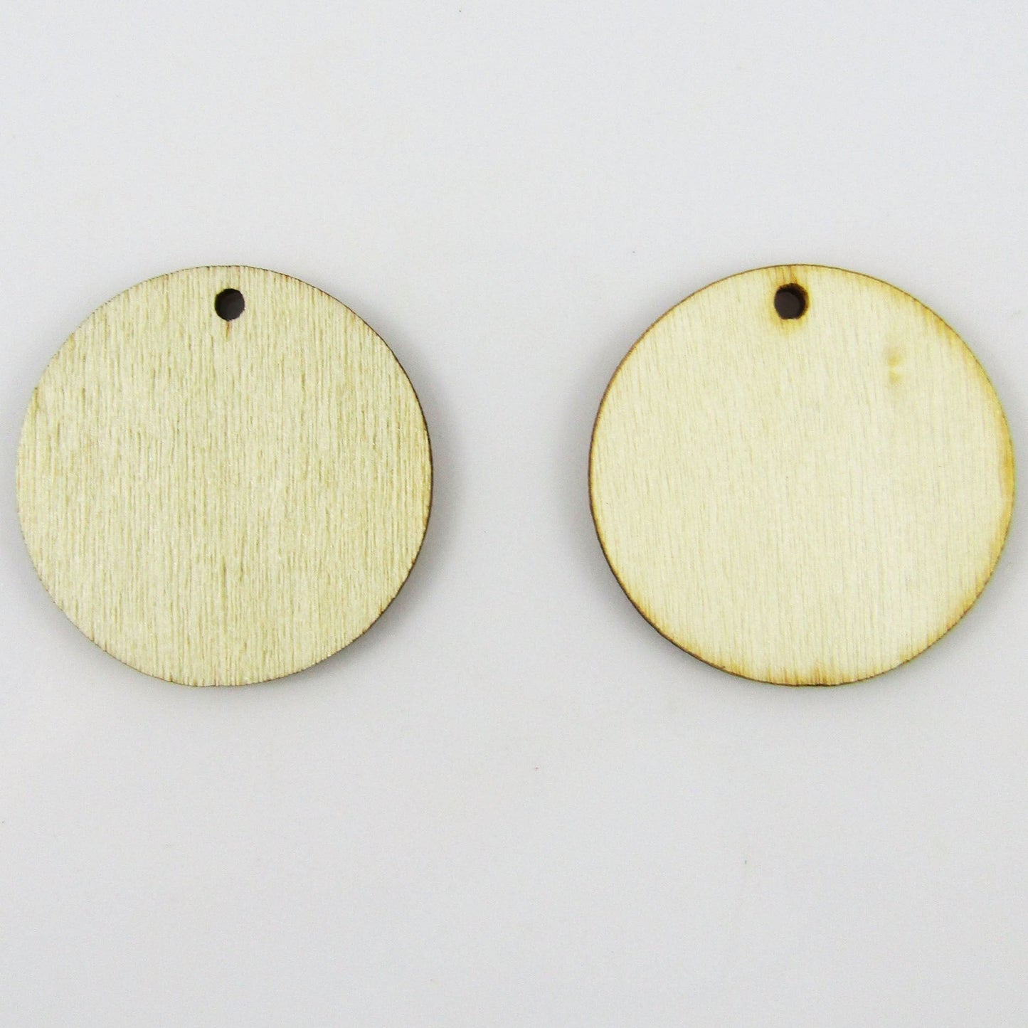 Bulk 10pcs Round Circle Unfinished Wood Charm Pendant Natural 25mm