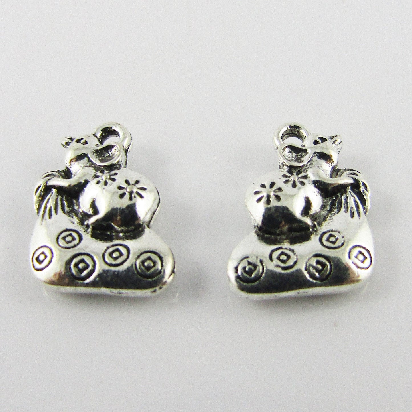 Bulk Mouse Charm Pendant Fairytale Mouse 14x11mm Select Qty