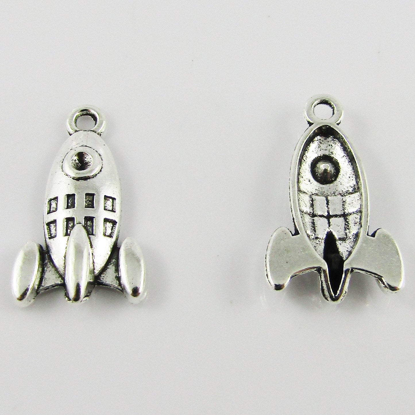 Bulk Rocket Spaceship Charm Pendant Outerspace Astronaut 23x13mm Select Qty