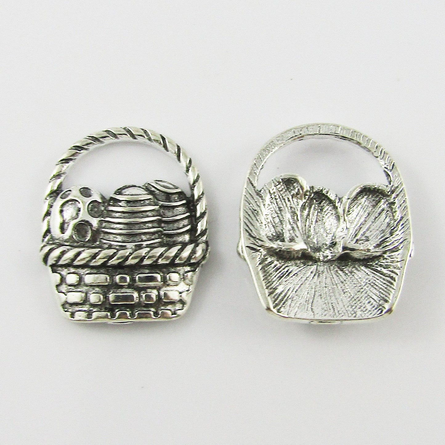 Bulk Easter Basket Charm Pendant Easter Egg Hunt 22x19mm Select Qty