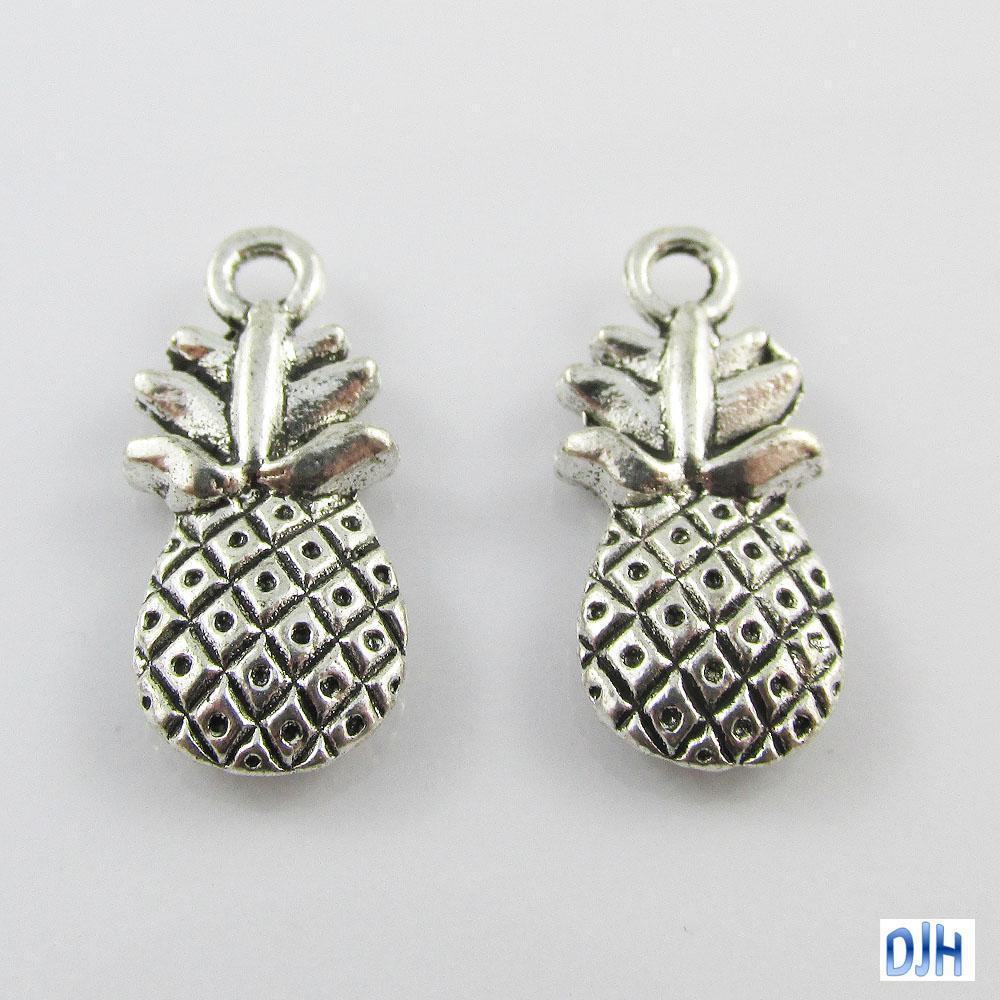 Bulk Pineapple Charm Tropical Fruit Pendant 19mm x 9mm Select Qty