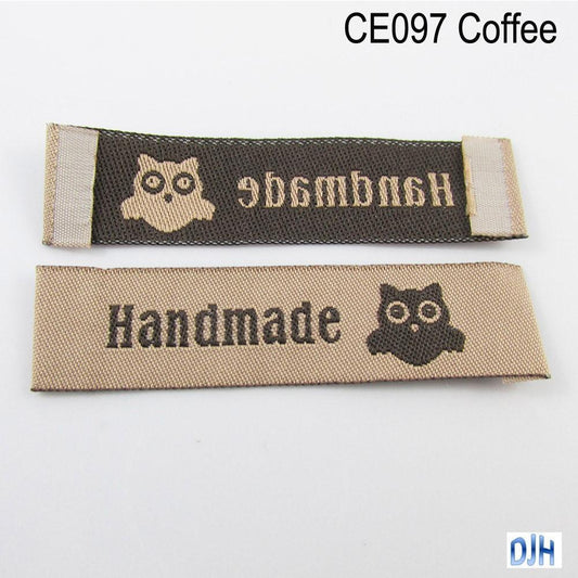 20pcs DIY Woven Hand Made Sewing Label Handmade Wise Owl