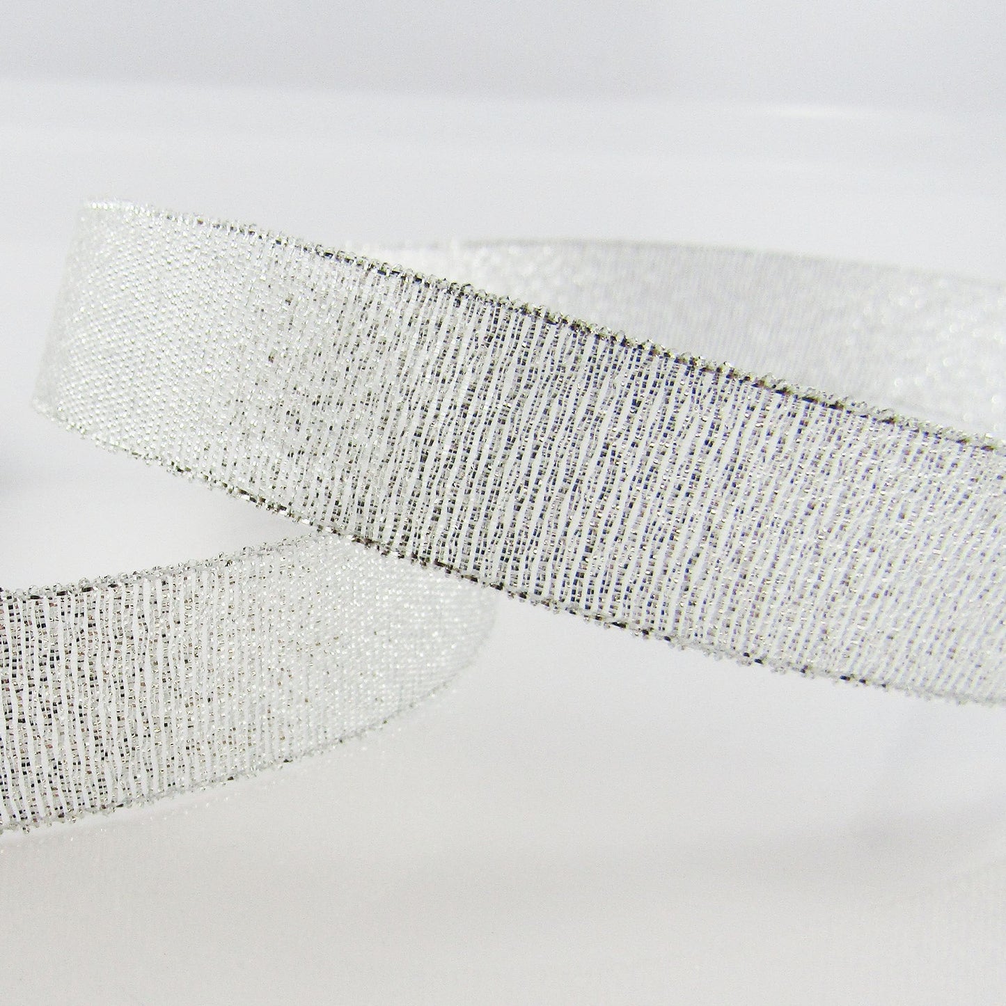 5metres 20mm Glitter Metallic Ribbon Gold or Silver Great for Christmas!