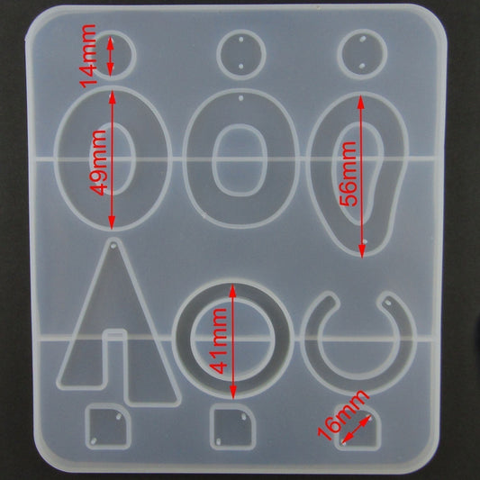 Mixed Bold Earring Component Shapes Silicone Casting Mould for Epoxy Resin