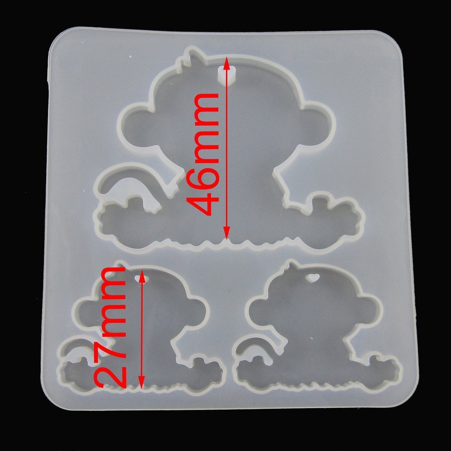 Monkey Pendant Silicone Casting Mould for Epoxy Resin Earrings Necklace Keychain