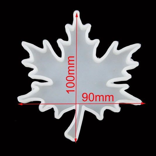 2pc set Coaster Small Maple Leaf Silicone Casting Mould for Epoxy Resin