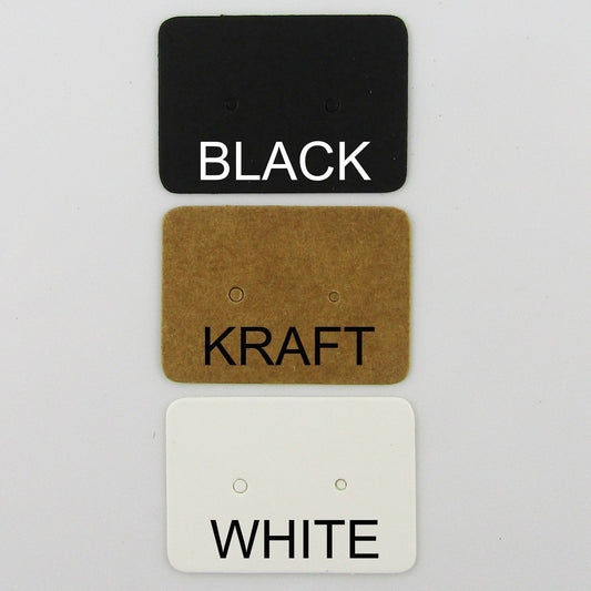 Bulk 100pc Stud Earring Jewelry Display Card 35x25mm select colour