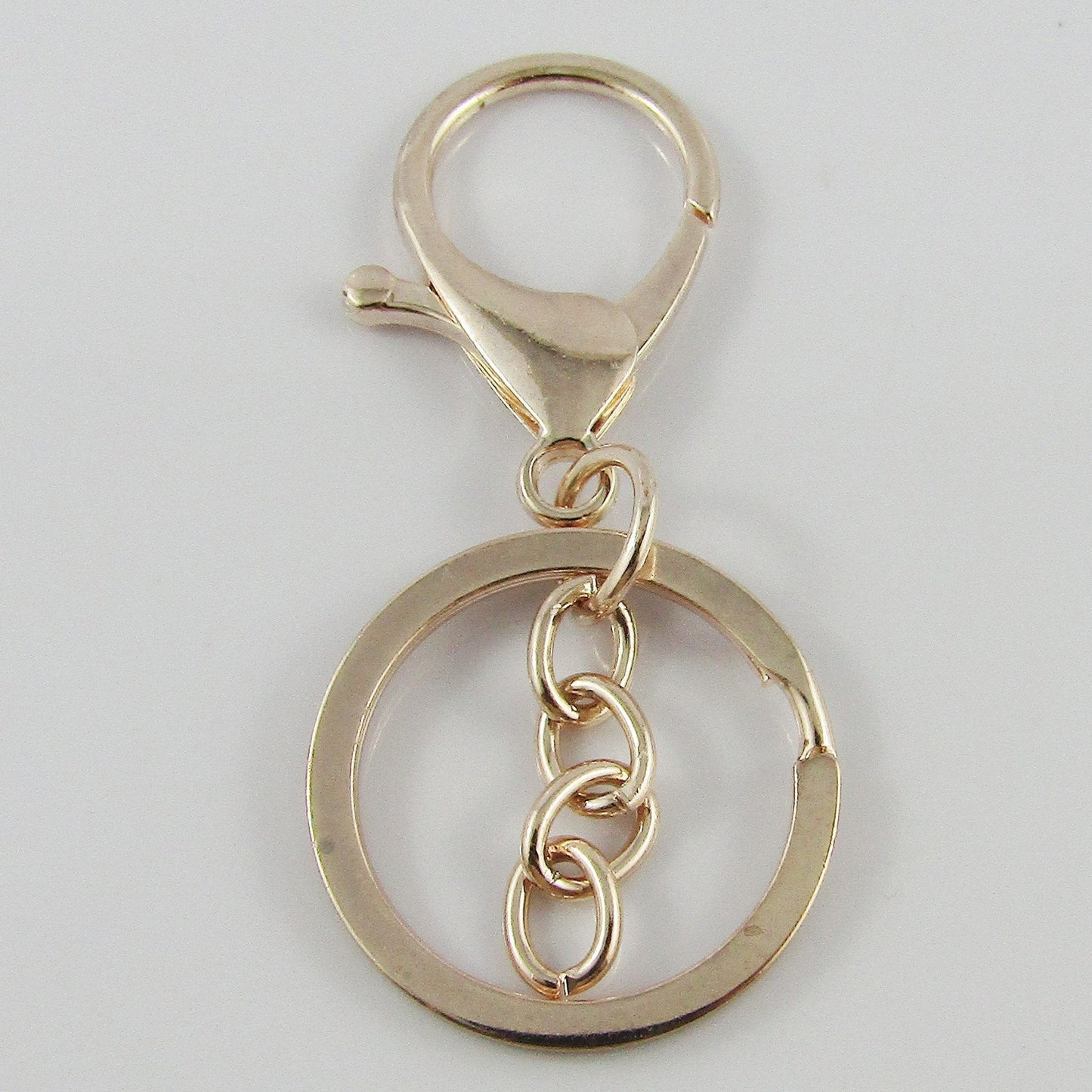 BULK Key Ring Keychain Lobster Clasp Finding Keyring Light ROSE GOLD