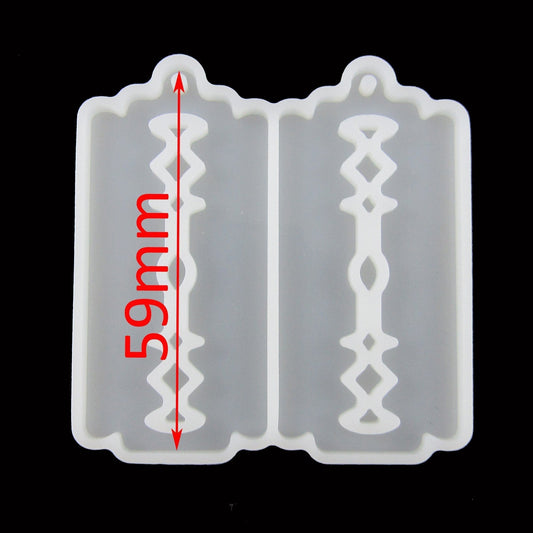 Razor Blade Pendant Earring Silicone Moulds for Epoxy Resin