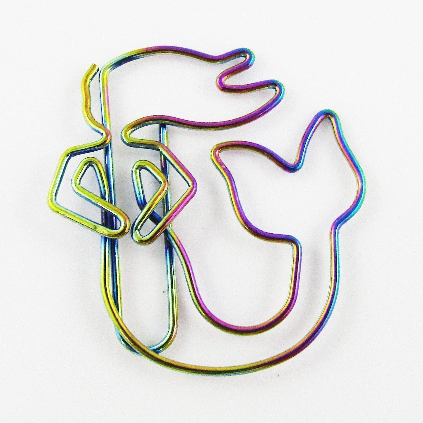 6pcs Rainbow Mermaid Paper Clip Photo Clip 36x33mm Journal Scrapbooking