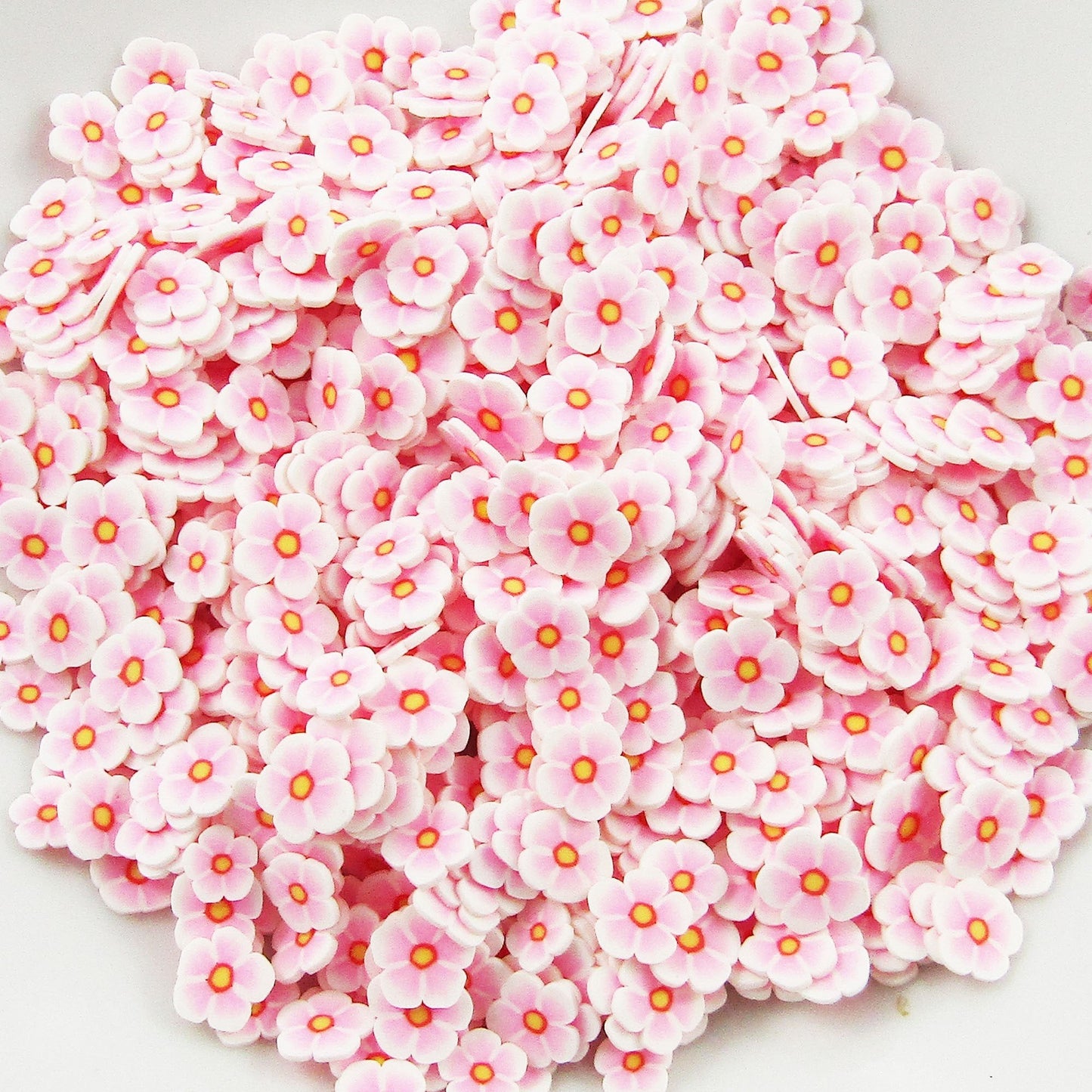 20g Pink Spring Flower Polymer Clay Wafer Sprinkles Resin Mix-in Shaker Cards