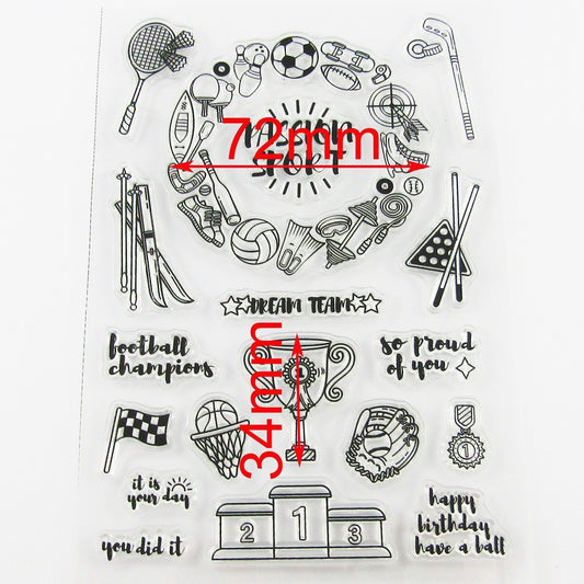 Passion Sport Clear Stamp Sheet Silicone Rubber Journal Scrapbooking Card Making