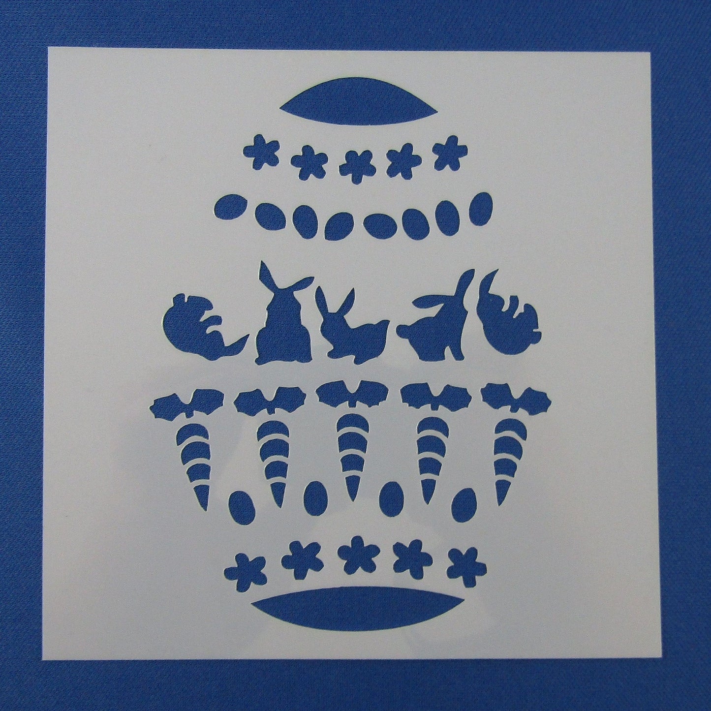 Easter Egg & Easter Bunny Stencil & Silicone Stamp Set Scrapbooking Card Making