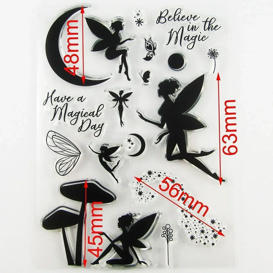 Believe in Magic Fairy Clear Stamp Silicone Rubber Scrapbooking Card Making