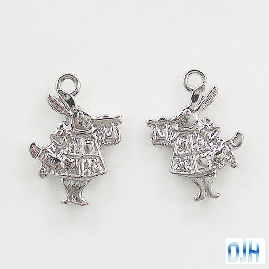 Bulk Wonderland Rabbit Easter Charm Pendant Select Qty