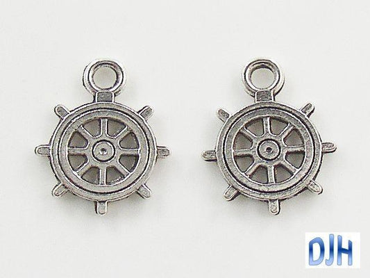 Bulk Ships Wheel Charm Pendant Ship Helm Steering Nautical Select Qty
