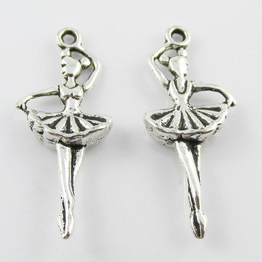 Bulk Prima Ballerina Dancer Charm Pendant Select Qty 5/10/20